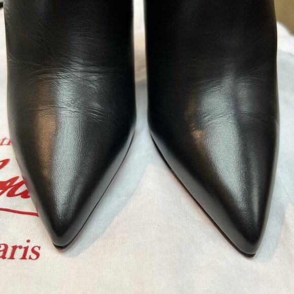 Christian Louboutin Lock So Kate Booty 100 Black Leather - Picture 2 of 12